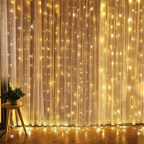 Solight Okenní vánoční závěs, 300 mini LED, 1,2 x 1,2 m, s časovačem