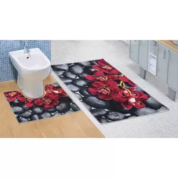 Bellatex Koupelnová předložka Orchidea 3D, 60 x 100 + 60 x 50 cm